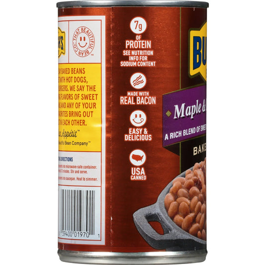 Bush's Maple and Cured Bacon Baked Beans, Canned Beans, 28 oz