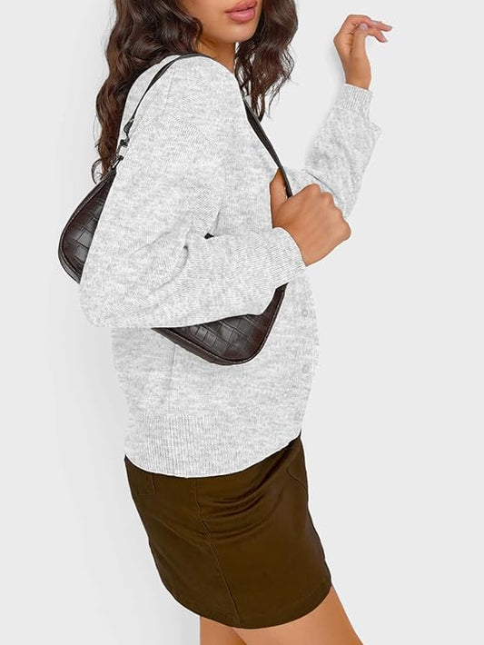 Trendy Queen Cropped Cardigan Sweaters for Women Lightweight Crop Knit