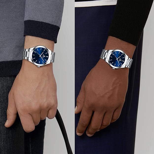 LN LENQIN Mens Watches Waterproof Stainless Steel Watch for Men