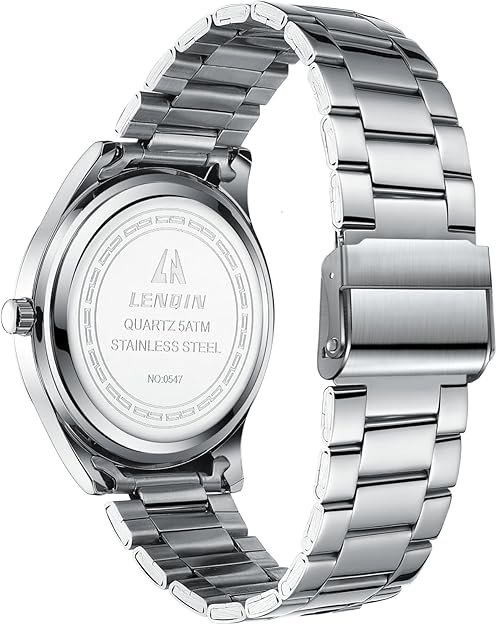 LN LENQIN Mens Watches Waterproof Stainless Steel Watch for Men