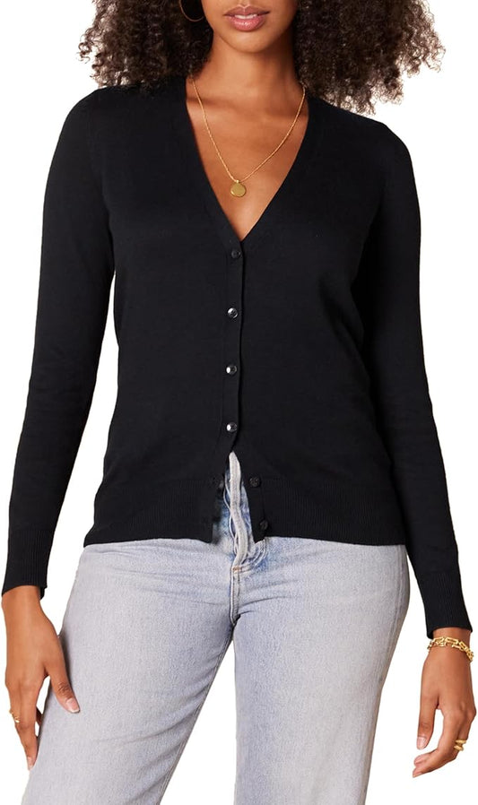 Women's Lightweight V-Neck Cardigan Sweater