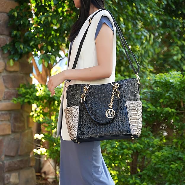 MKF Collection Tote Bag for Women, Handbag Set with Wallet-Top-Handle- Vegan Leather Purse