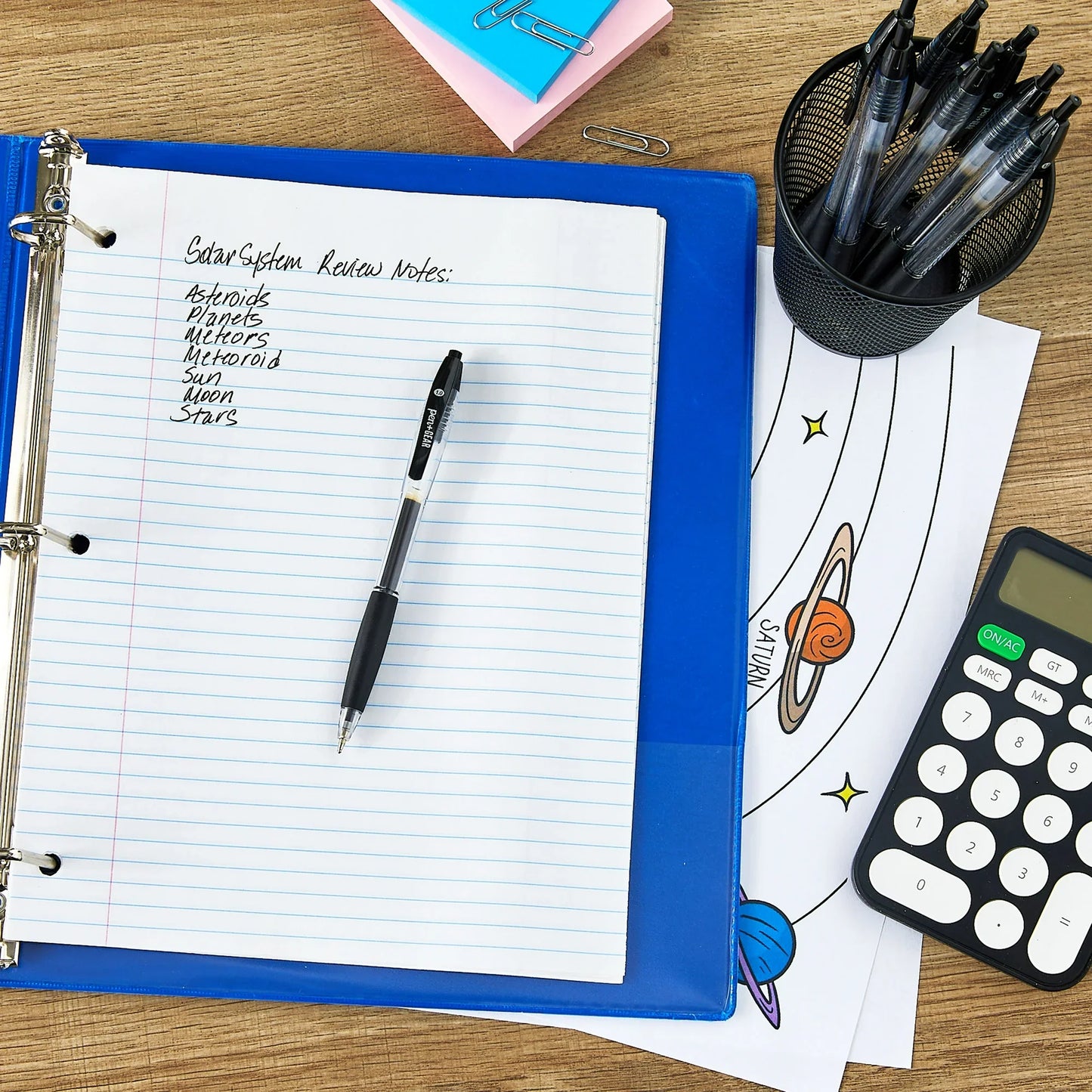 Pen+Gear Retractable Ballpoint Pens, Medium Point,1.0mm, Black Ink, 8 Count