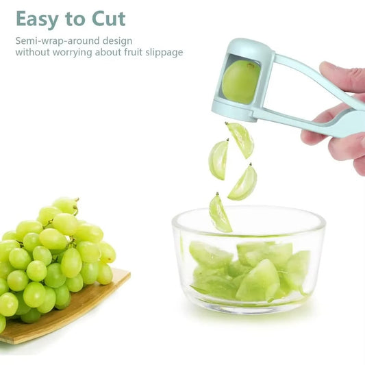 Grape Slicer, Grape Cherry Tomato Strawberry Cutter, Suitable for Vegetable, Fruit Salad, Stainless Steel Kitchen Small Tool
