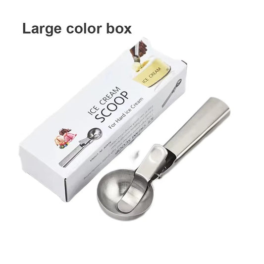 Stainless Steel Dual-purpose Ice Cream Scoop Ice Cream Scooper Multifunctional Fruit Scoop Kitchen Supplies