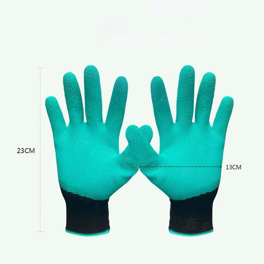 Garden gloves, stab resistant, waterproof, claw resistant, wear-resistant, ground scraping, grass pulling, soil digging, special