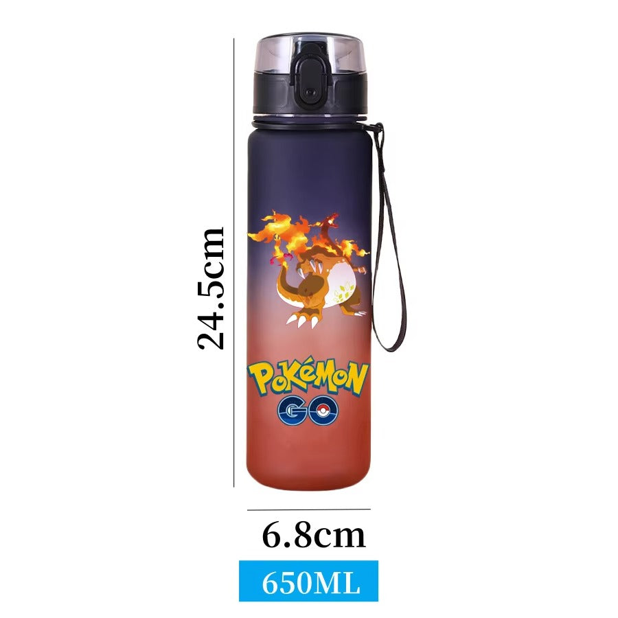 650ML Pokemon Pikachu Charizard Sports Water Bottle
