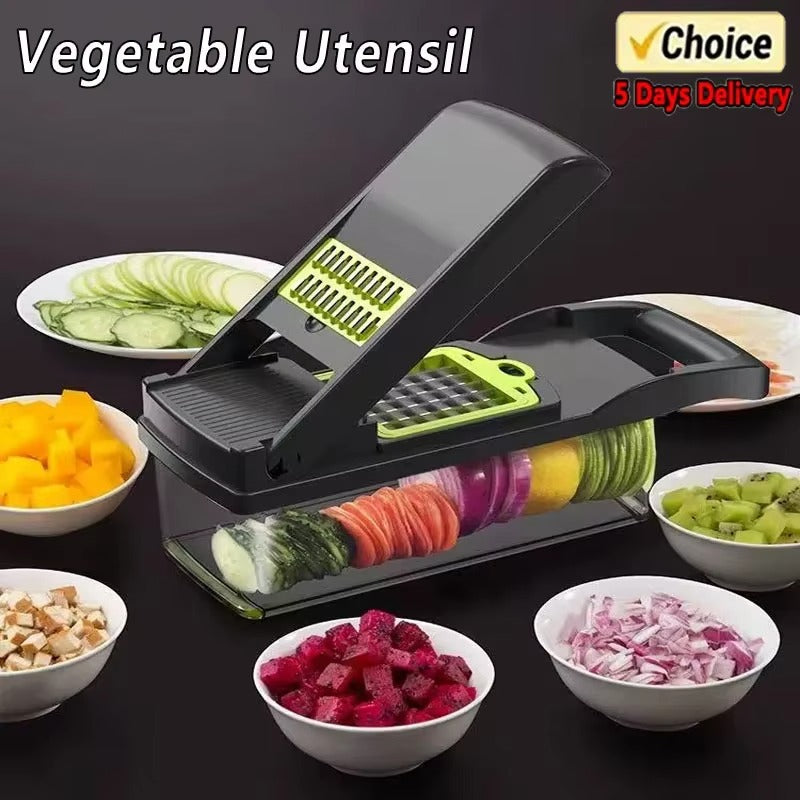 1416 piece vegetable multifunctional kitchen vegetable slicer, vegetable grinder, diced, divided, potato grinder