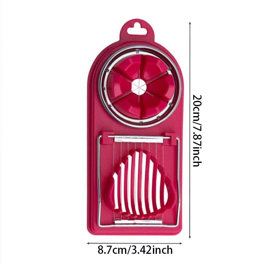 Multifunctional PP Base egg cutter 2-in-1 stainless steel