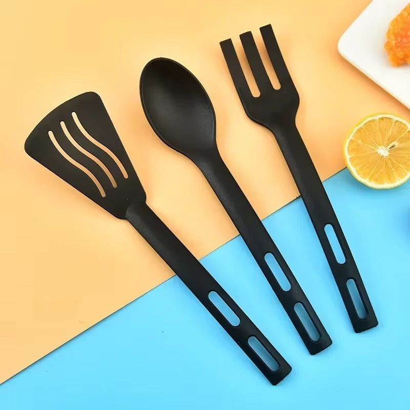 1/3PCS Nylon Kitchen Utensils Set Kitchen Cooking Tools Slotted Turner Solid Spoon Fork Children Spade Fork Spoon Dinnerware