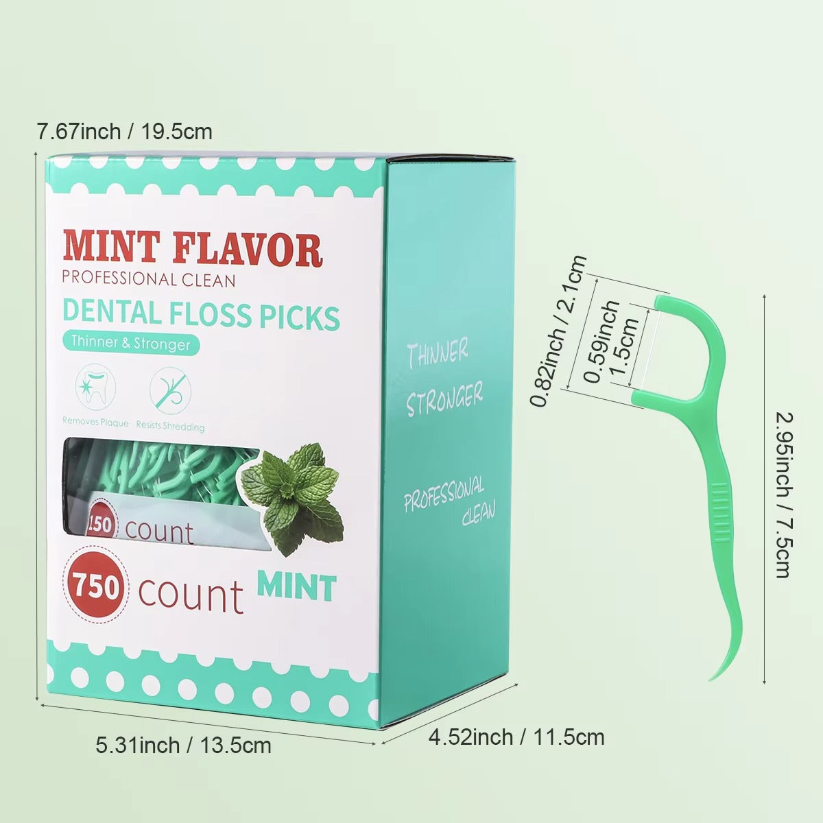 Mint dental floss stick - home portable disposable care dental floss stick - oral care - deep cleaning - interdental cleaning pr