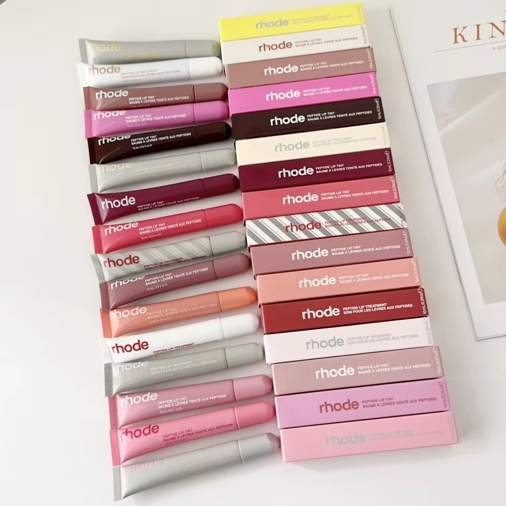 RHODE Soft Silicone Case For iPhone 16 15 14 Plus 13 12 11 Pro Max 17 Lipstick Portable Lip Gloss Holder INS Hot Cover With Box