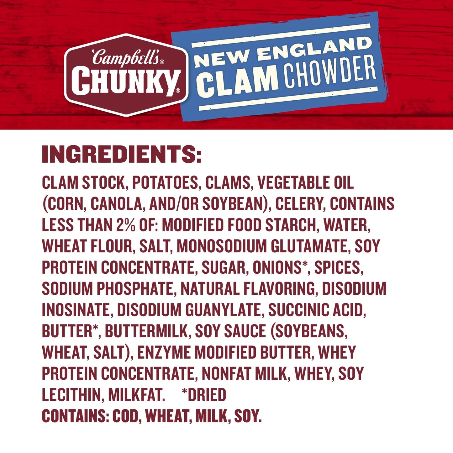 Campbell's Chunky Soup, Ready to Serve New England Clam Chowder, 18.8 oz Can