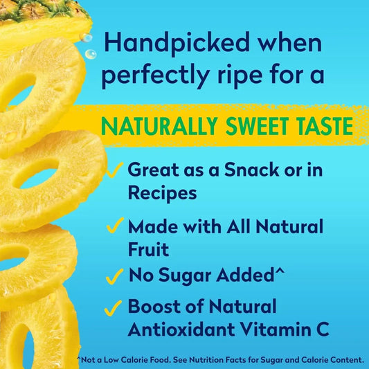 Dole Pineapple Slices in 100% Pineapple Juice, 20 oz Can