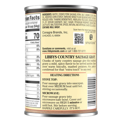 Libby's Country Sausage Gravy, 15 oz Can