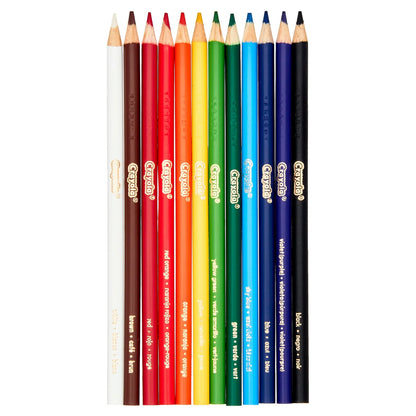 Crayola Colored Pencil Set, 12 Ct, Back to School Supplies for Kids, Classroom Supplies, Teacher Gift