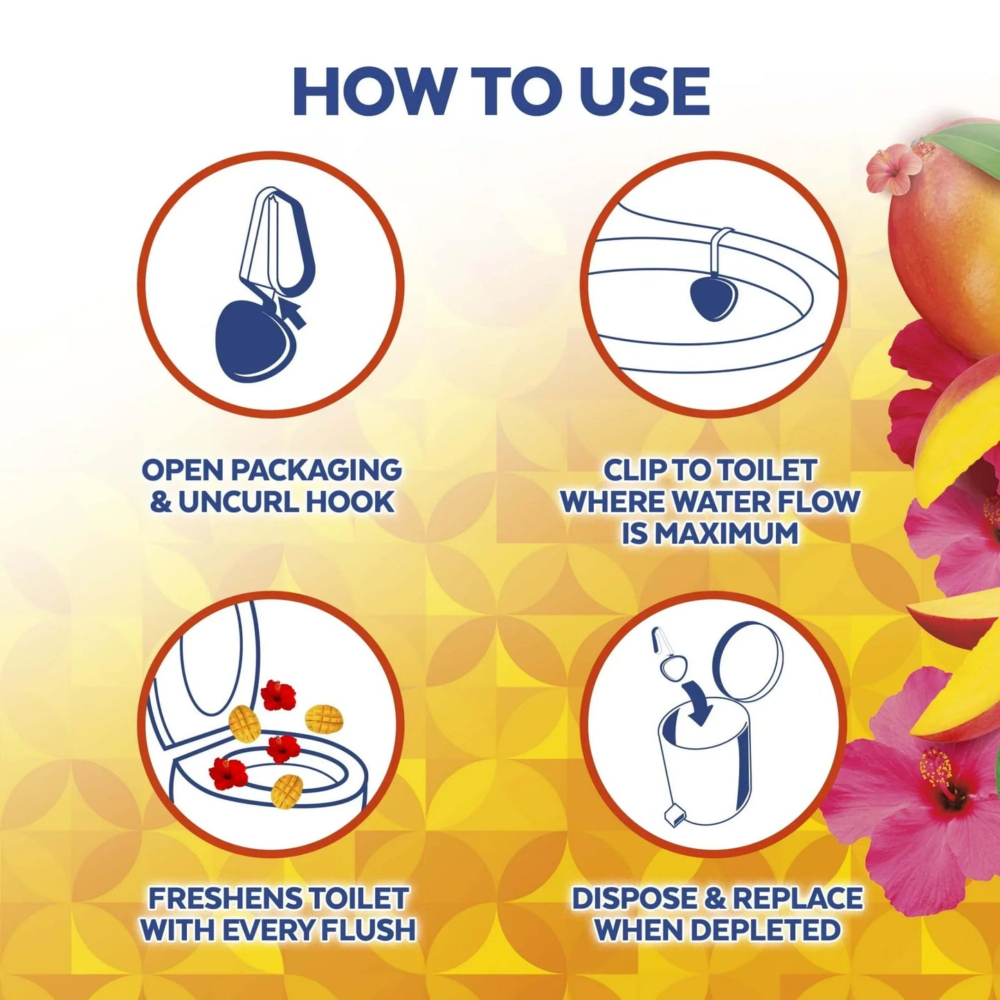 Lysol® Automatic Toilet Bowl Cleaner, Brand New Day, Mango & Hibiscus, 2 count