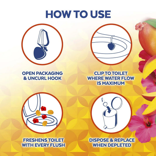 Lysol® Automatic Toilet Bowl Cleaner, Brand New Day, Mango & Hibiscus, 2 count