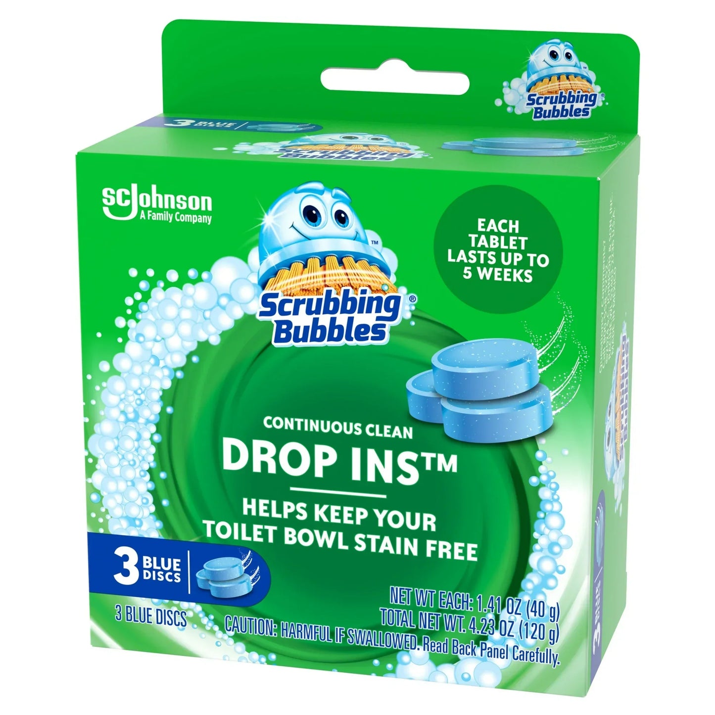 Scrubbing Bubbles Toilet Tablets, Continuous Clean Toilet Drop Ins, 3 Count
