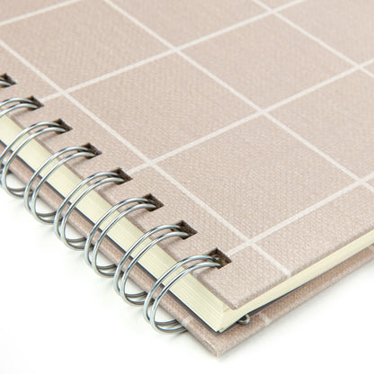 Office Mintgreen Spiral Bound Notepad, 7.4" x 9.75", Checked Tan, 105 Sheets