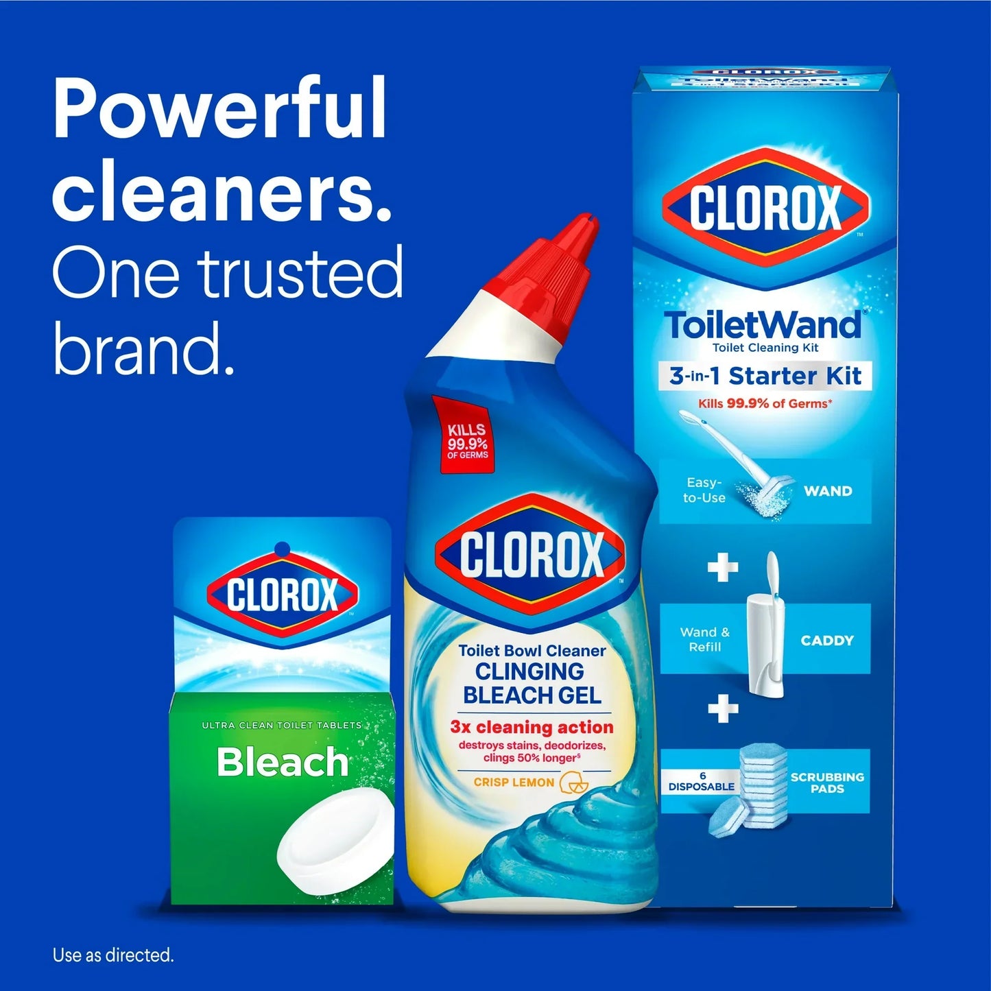 Clorox Toilet Bowl Cleaner Clinging Bleach Gel, Crisp Lemon, 24 fl oz