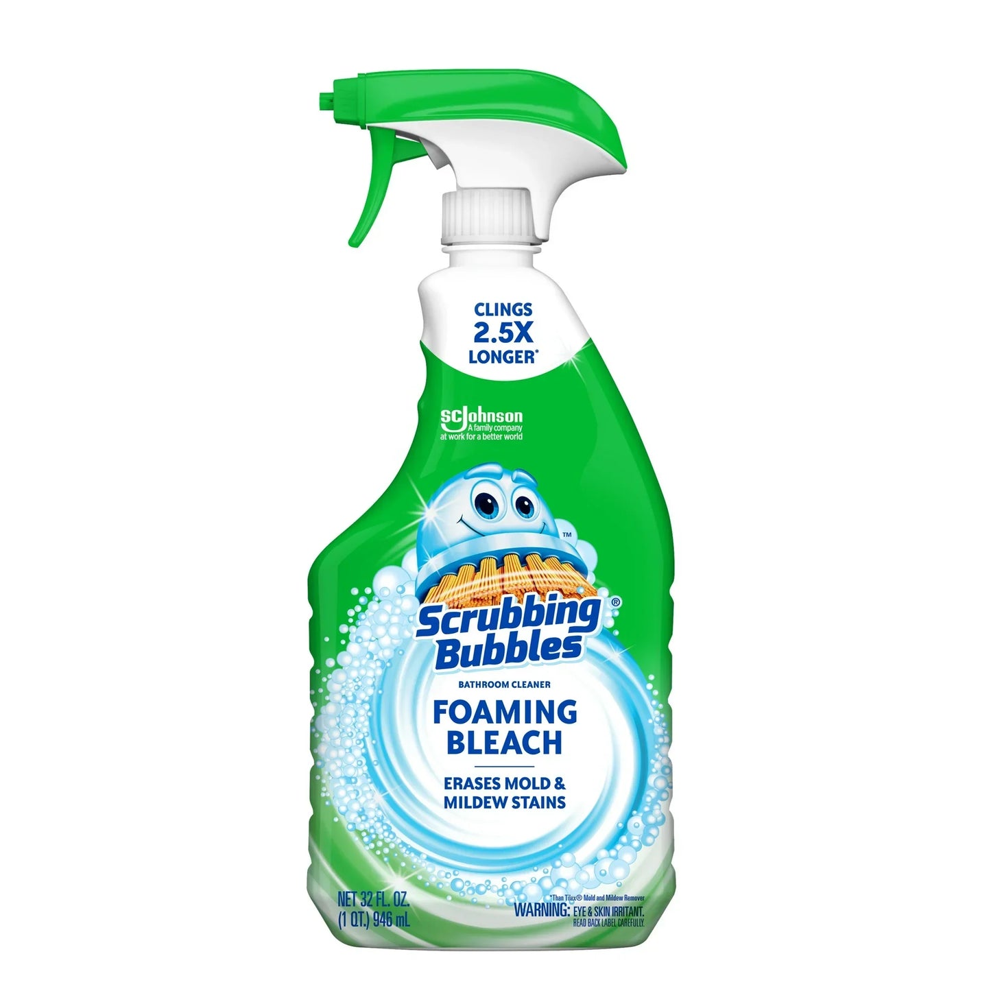 Scrubbing Bubbles Foaming Bleach Bathroom Cleaner, Trigger Bottle, Fresh Scent, 32 oz, 1 count