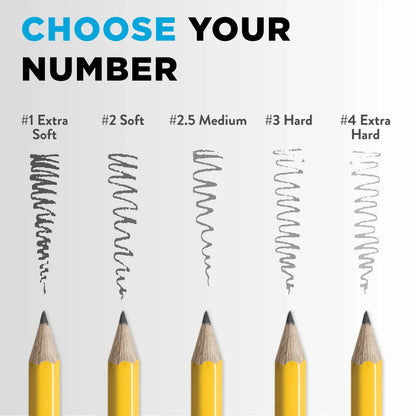 Ticonderoga Premium Wood Pencils, Unsharpened #2 Lead, Yellow, 12 Count