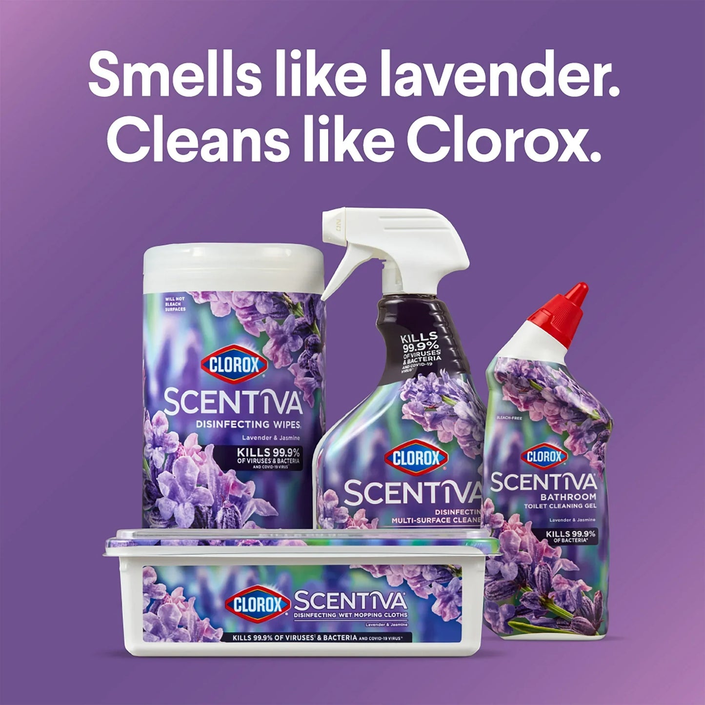 Clorox Scentiva Bathroom Toilet Cleaning Gel, Lavender and Jasmine