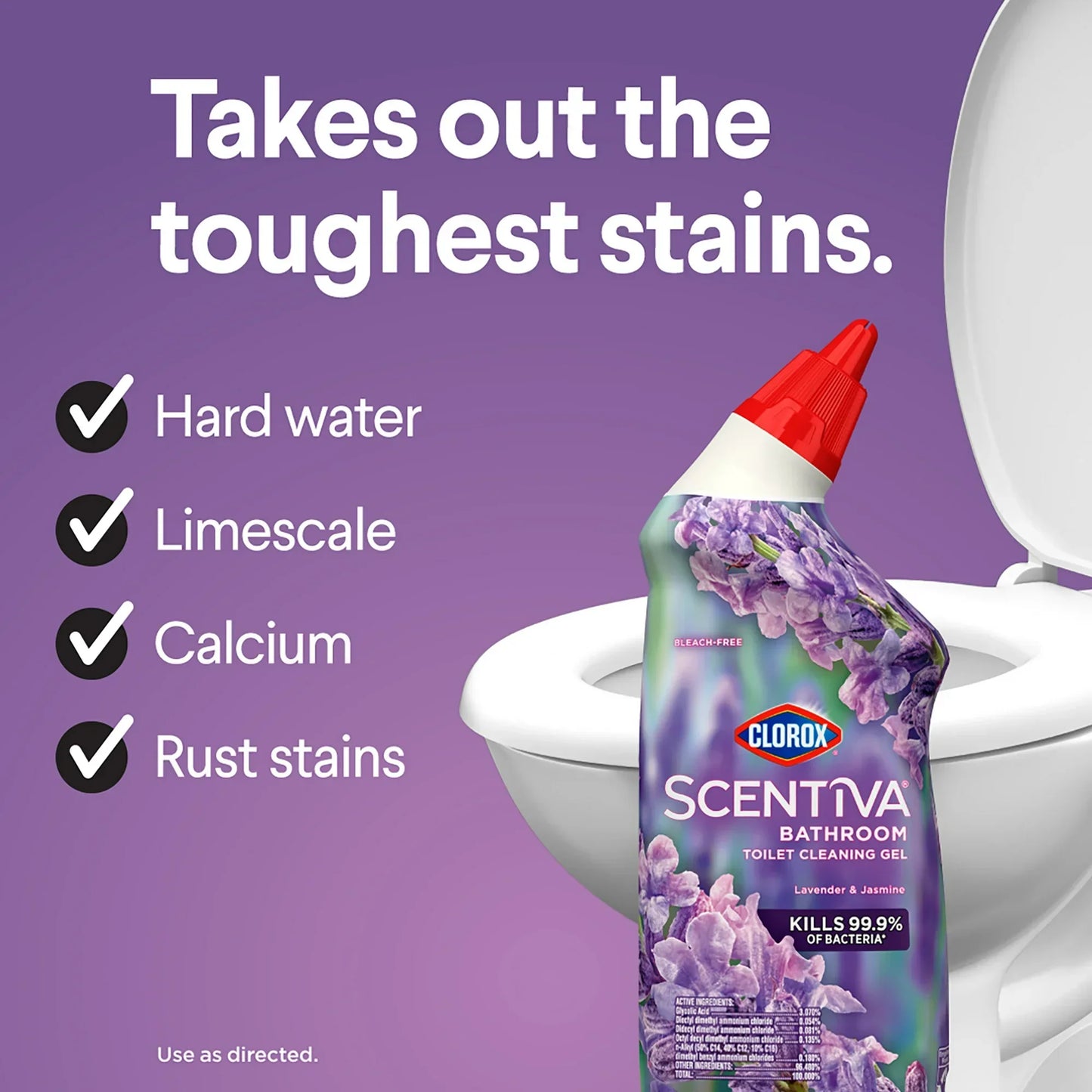 Clorox Scentiva Bathroom Toilet Cleaning Gel, Lavender and Jasmine