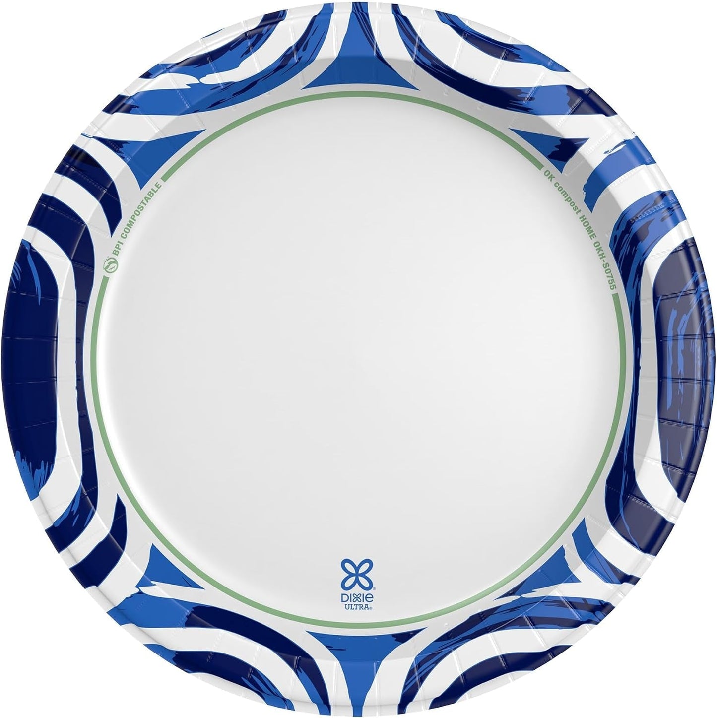 Ultra, Large Paper Plates, 10 Inch, 100 Count, 3X Stronger*, Heavy Duty, Microwave-Safe, Soak-Proof, Cut Resistant, Disposable Plates for Heavy, Messy Meals