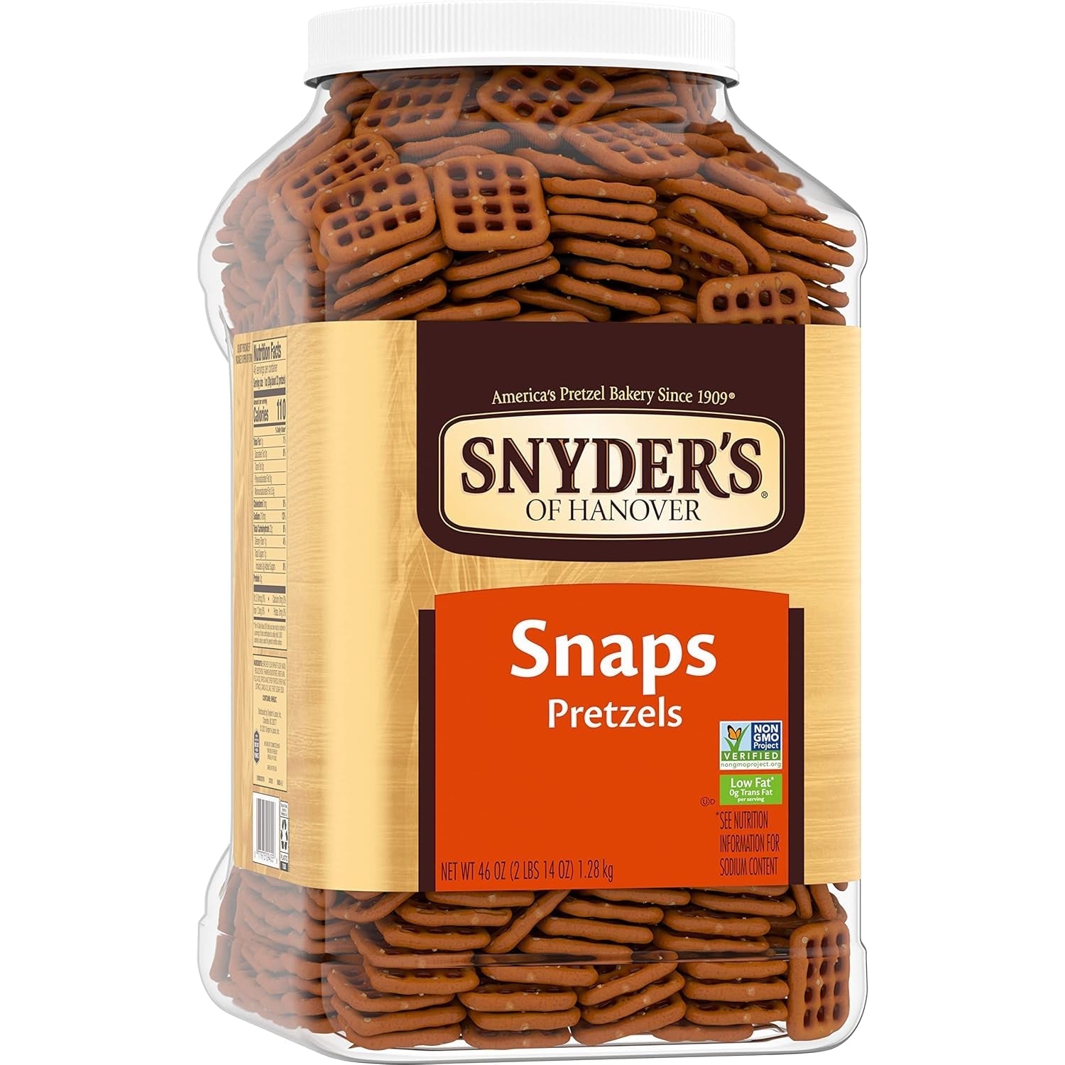 Pretzel Snaps, 46 Oz Canister