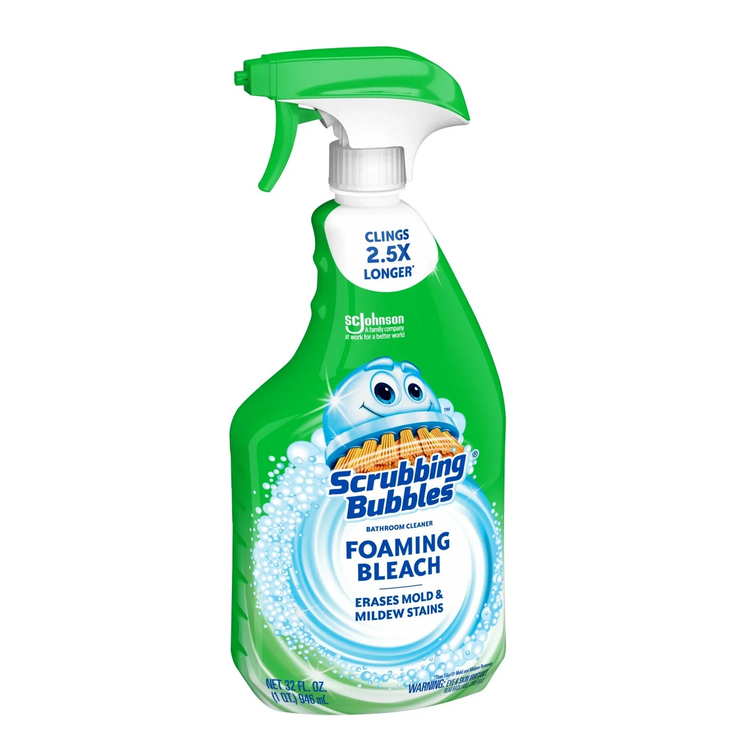 Scrubbing Bubbles Foaming Bleach Bathroom Cleaner, Trigger Bottle, Fresh Scent, 32 oz, 1 count