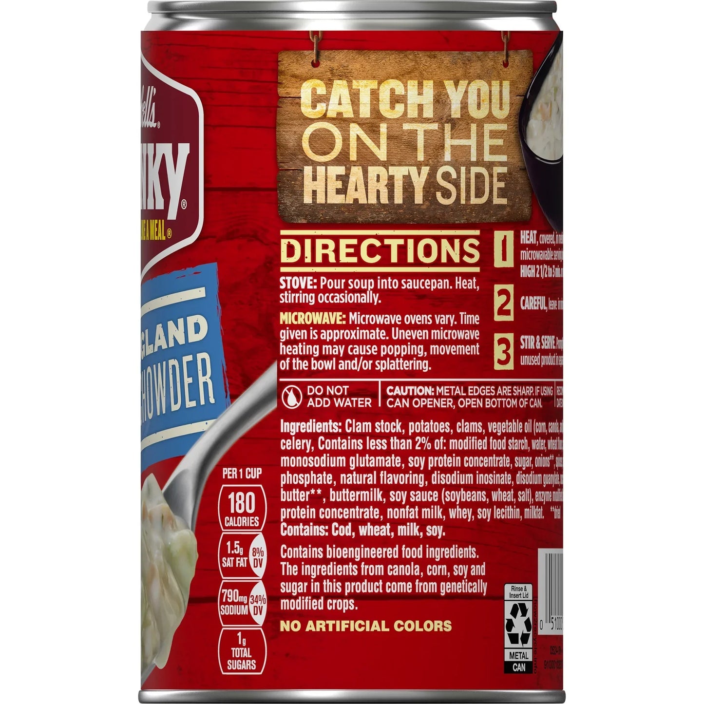 Campbell's Chunky Soup, Ready to Serve New England Clam Chowder, 18.8 oz Can