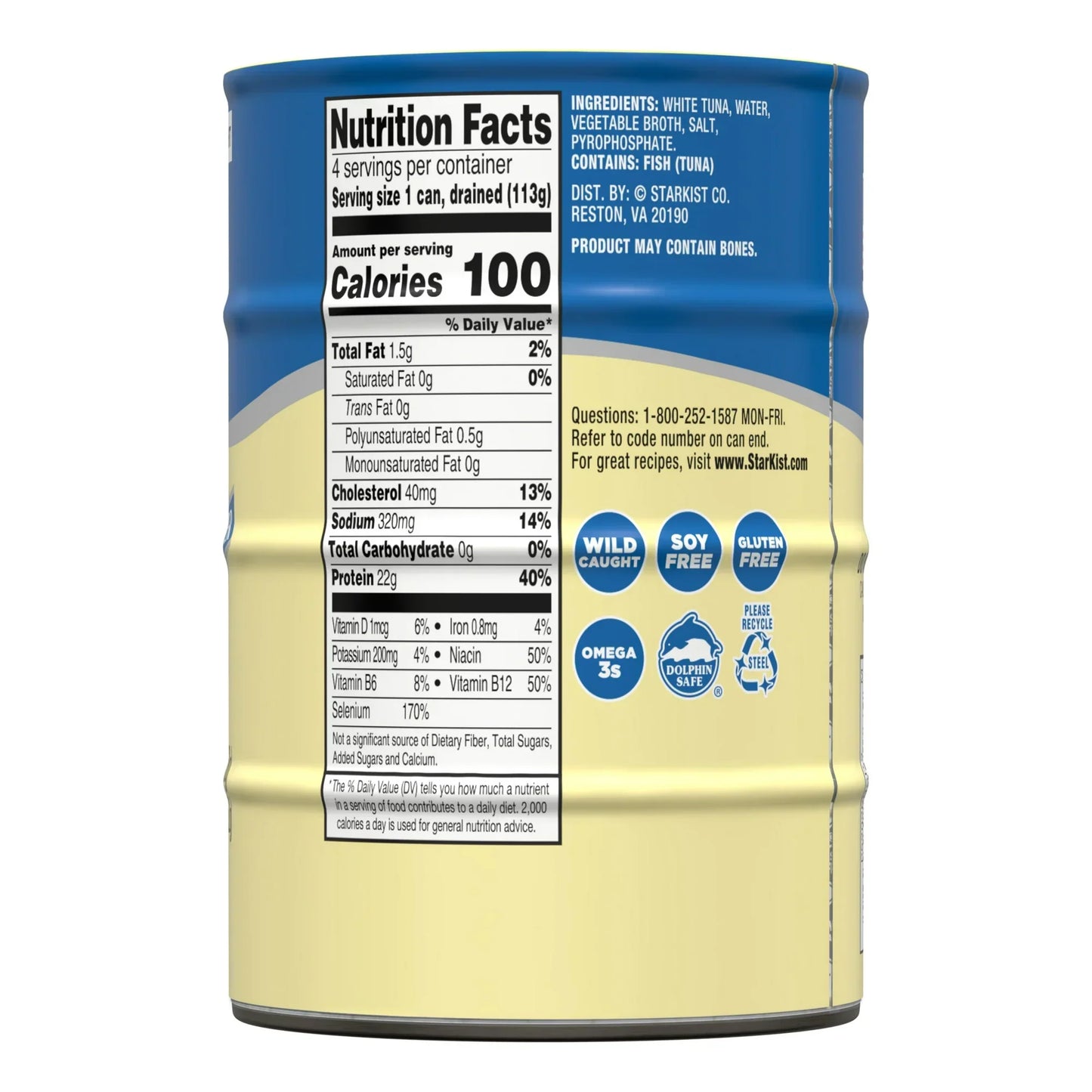 StarKist Chunk White Albacore Tuna in Water - 5 oz Can (4-Pack)