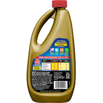 Pro-Strength Drain Cleaning Clog Remover, Full Clog Destroyer, 32 Oz