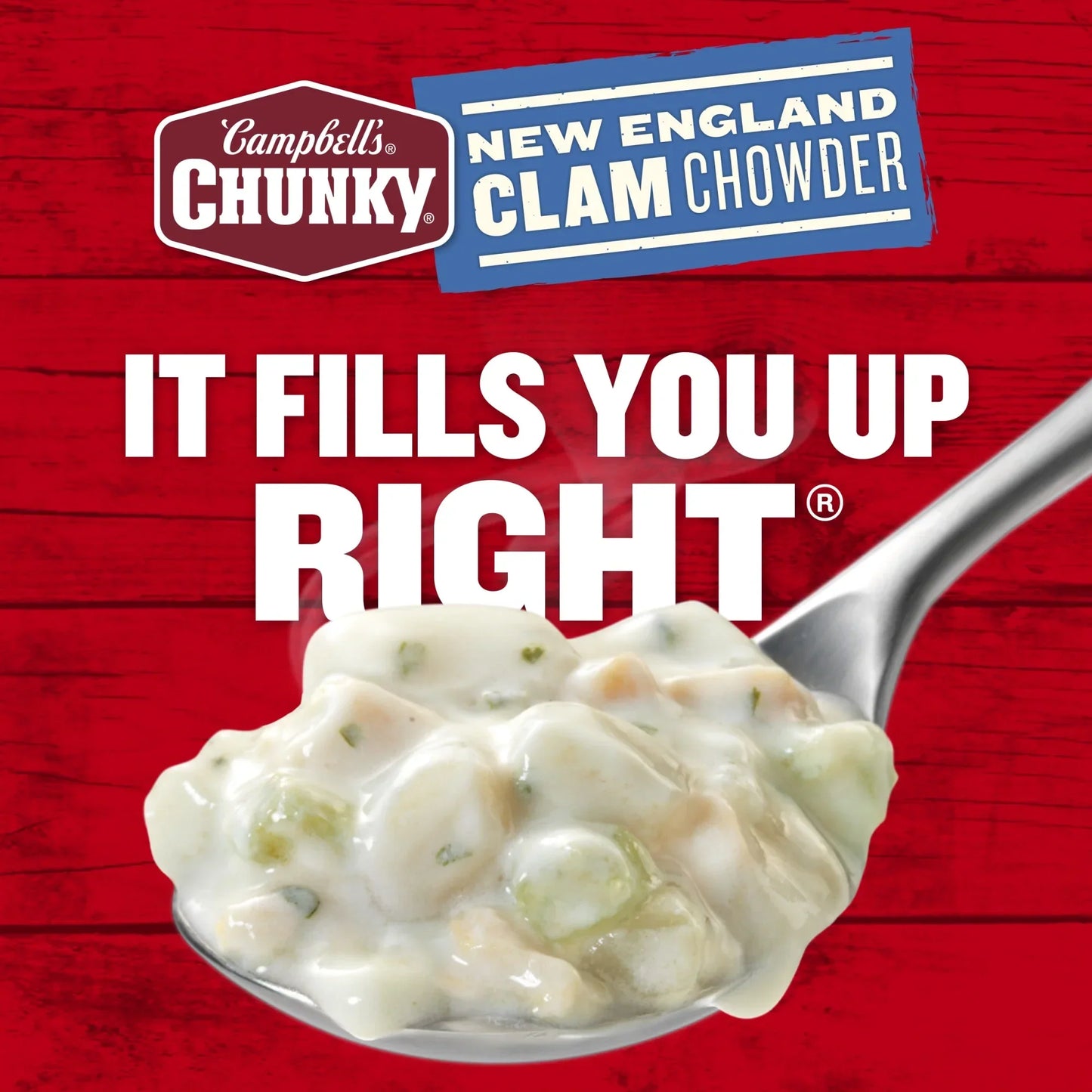 Campbell's Chunky Soup, Ready to Serve New England Clam Chowder, 18.8 oz Can