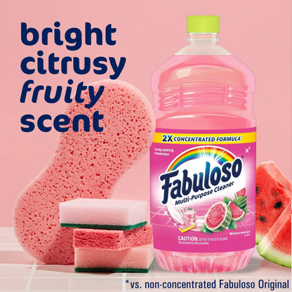 Fabuloso Multi Surface All Purpose Floor Cleaner, Watermelon Scent, 56 fl oz