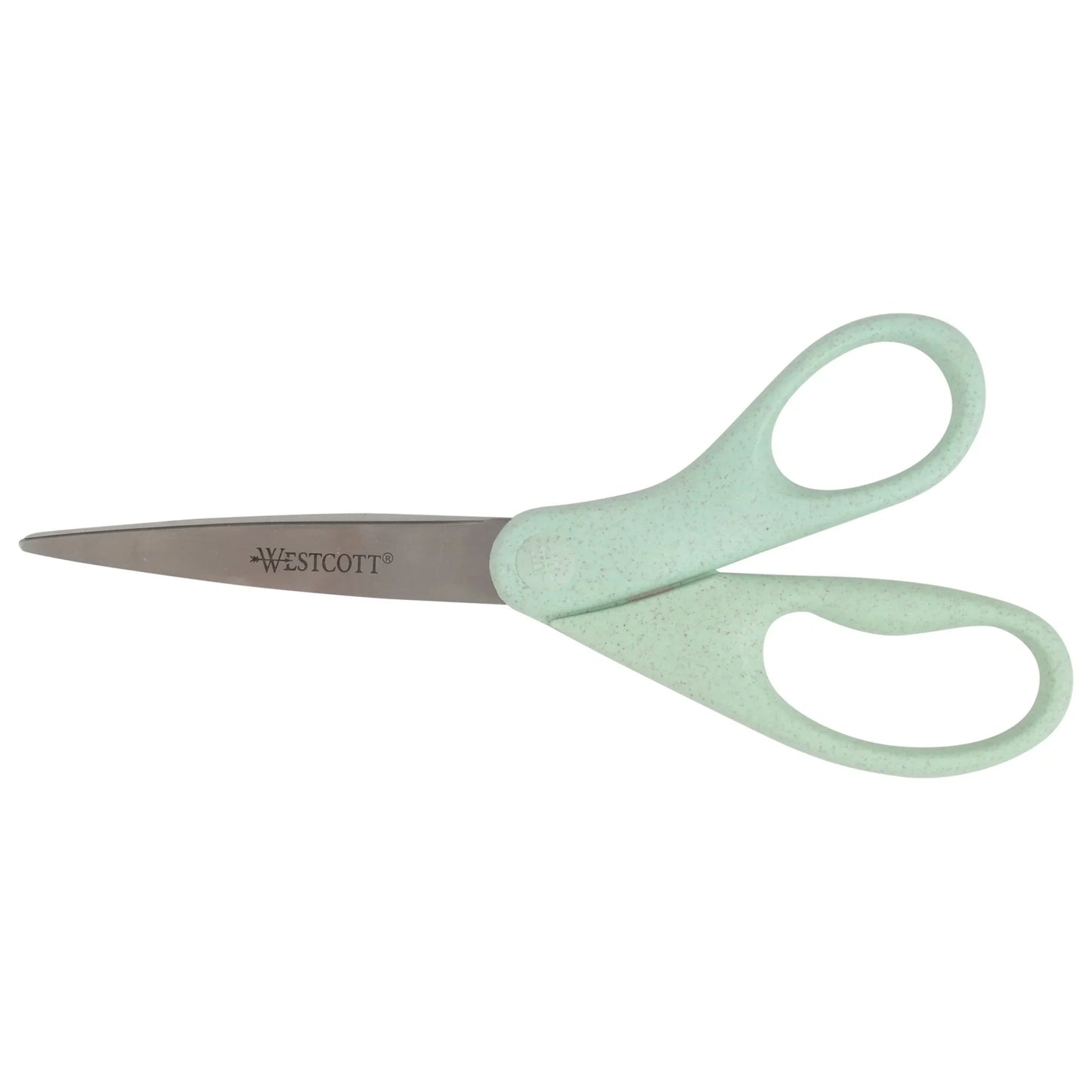 Office Westcott Crafting Scissors, KleenEarth, 8", Straight, Eco-Friendly, Rice Husks, Blue, 1-Count