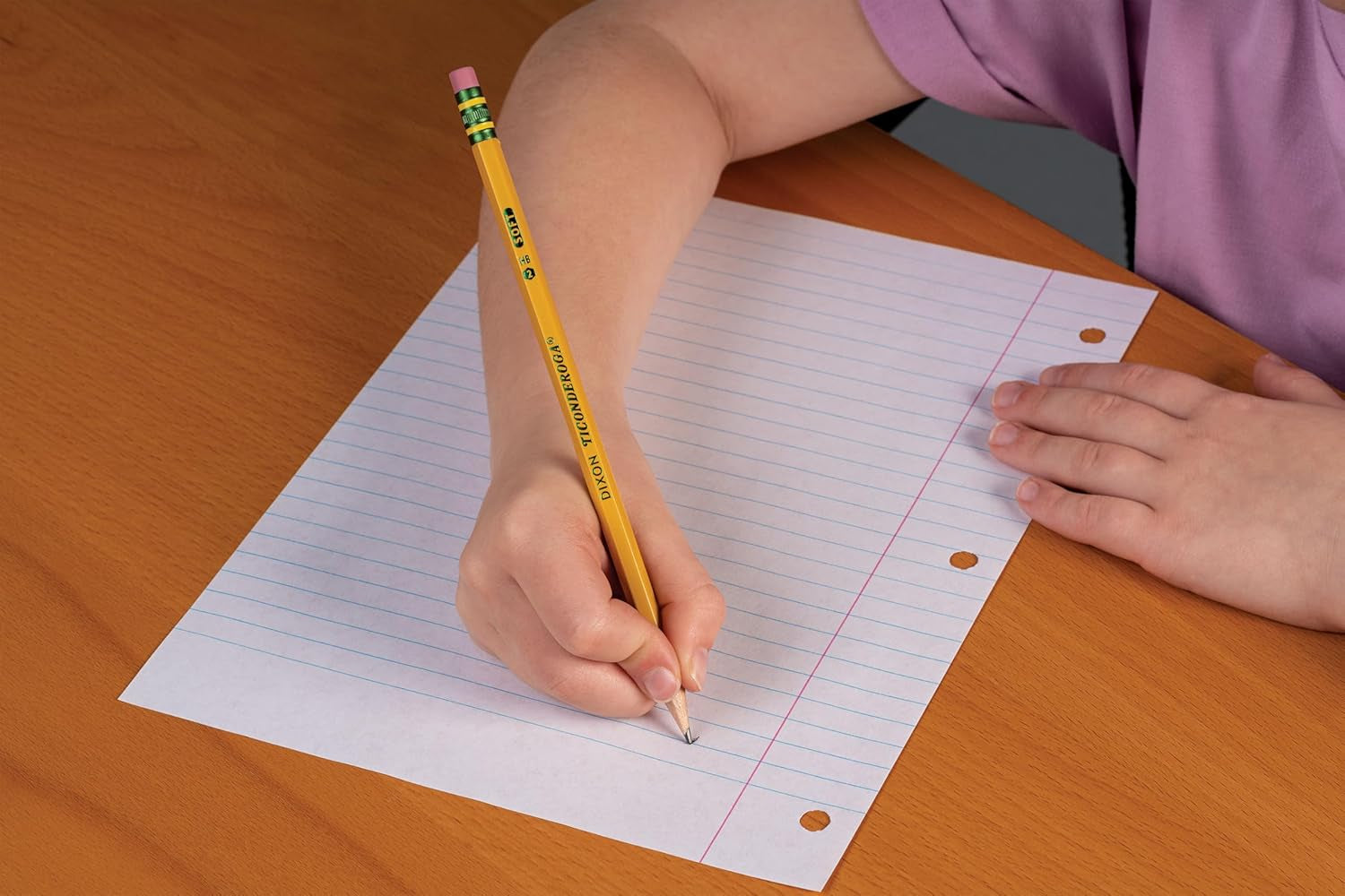 Wood-Cased Pencils, Unsharpened, 2 HB Soft, Yellow, 24 Count