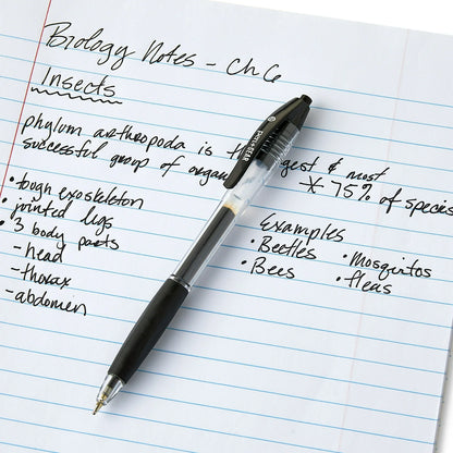 Pen+Gear Retractable Ballpoint Pens, Medium Point,1.0mm, Black Ink, 8 Count