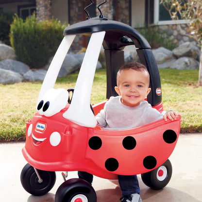 Cozy Coupe - Ladybug Ride with Parent Handle & Removable Floorboard