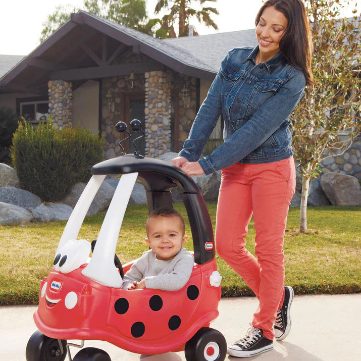 Cozy Coupe - Ladybug Ride with Parent Handle & Removable Floorboard