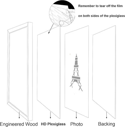 BESCRCL 10 Pack Picture Frames Collage Wall Decor, Gallery Wall Frame Set for Tabletop or Wall Mounting Display, Multi Size with Two 8x10, Four 5x7, and Four 4x6 Photo Frames, Black