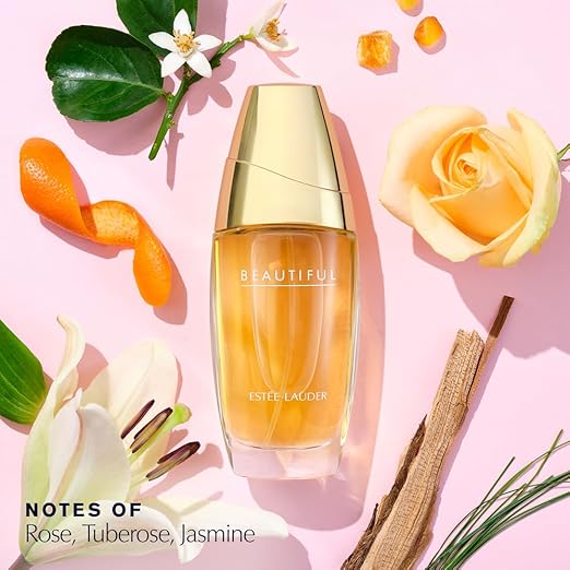 P Lauder Beautiful Eau de Parfum Spray with Notes of Rose, Lily, Tuberose & Orange Flower | Perfumes for Women