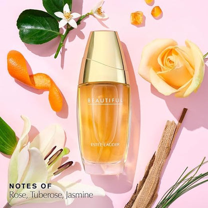 P Lauder Beautiful Eau de Parfum Spray with Notes of Rose, Lily, Tuberose & Orange Flower | Perfumes for Women
