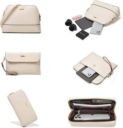 Women Fashion Handbags Wallet Tote Bag Shoulder Bag Top Handle Satchel Purse Set 4pcs