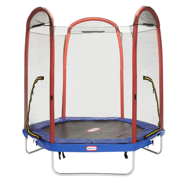 Climb 'n Slide 7ft Trampoline with Enclosure & Slide