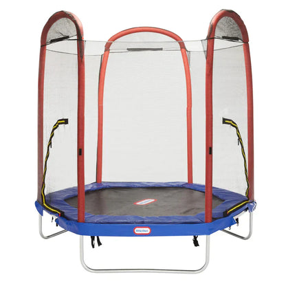 Climb 'n Slide 7ft Trampoline with Enclosure & Slide