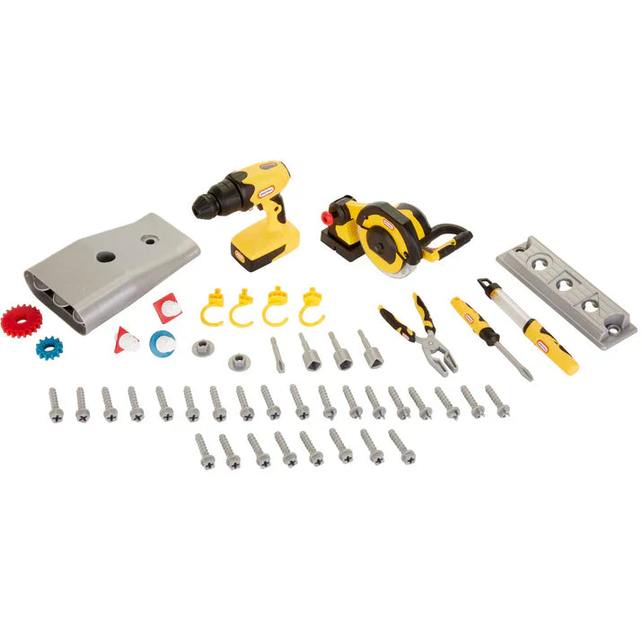 2-in-1 Buildin' to Learn Motor & Wood Shop, Dual-Sided Play with 50+ Accessories