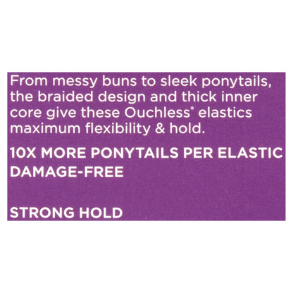 Ouchless Hair Elastics, No Metal Gentle Hair Ties, Blonde, 30 Ct